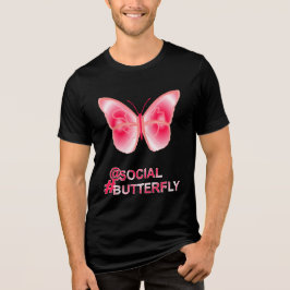 Bei Social Hashtag Butterfly Tri-Blend Shirt