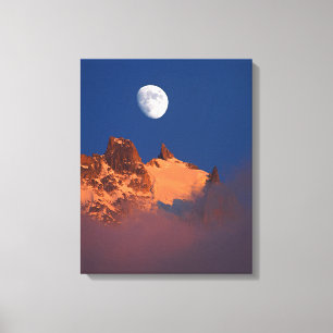 Bei Sonnenaufgang Aiguille du Plan Chamonix, Fra Leinwanddruck