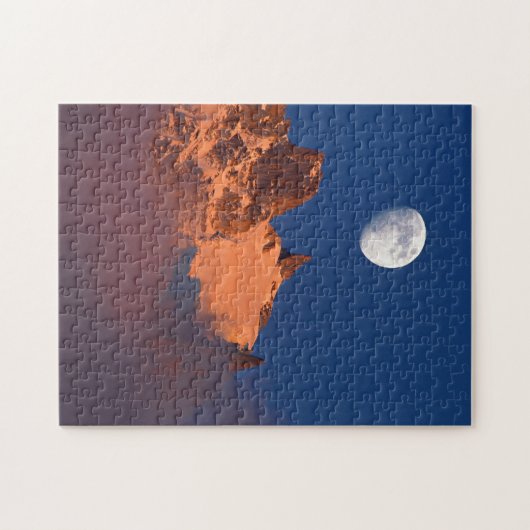 Bei Sonnenaufgang | Aiguille du Plan Chamonix, Fra Puzzle (Horizontal)