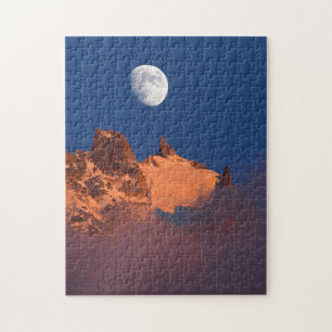 Bei Sonnenaufgang Aiguille du Plan Chamonix, Fra Puzzle