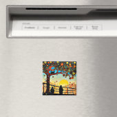 Bei Sonnenaufgang silhouettiert Magnet (In Situ (Geschirrspüler))