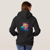 Bei Sonnenuntergang die Wave reiten Hoodie (Schwarz voll)