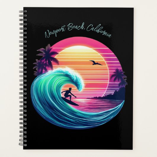 Bei Sonnenuntergang die Wave reiten Planer (Vorderseite)