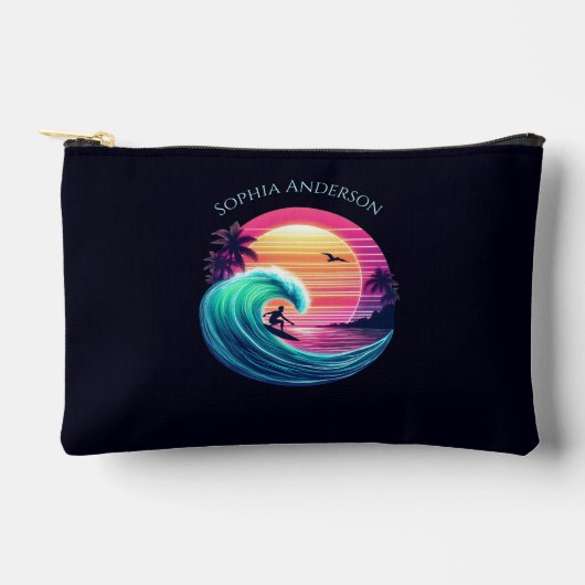 Bei Sonnenuntergang die Wave reiten Zubehörtasche (Vorderseite)