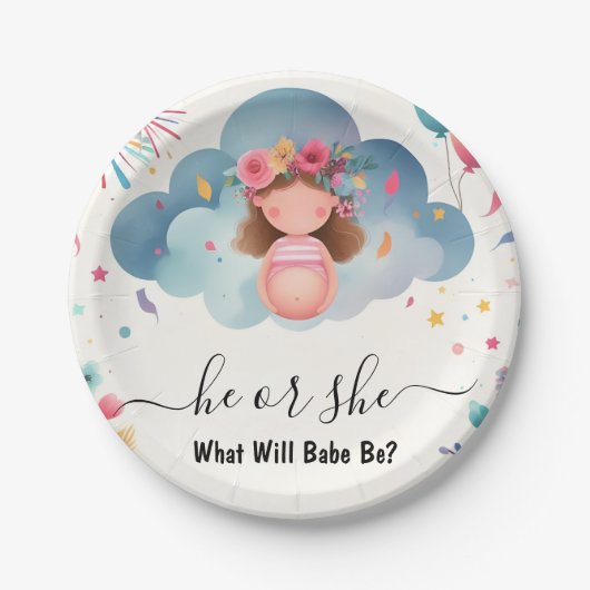 Bei Stash Fun Cloud Family in der spanischen Gende Pappteller (Vorderseite)