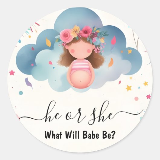 Bei Stash Fun Cloud Family in der spanischen Gende Runder Aufkleber (Vorderseite)