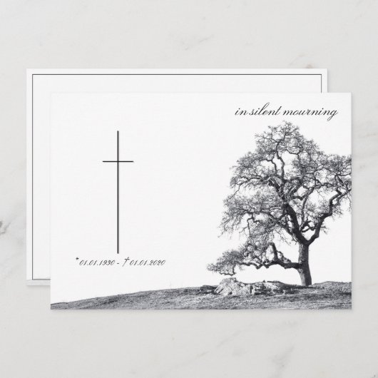 Bei stille Trauer - Baum auf der Wiese (Vorne/Hinten)