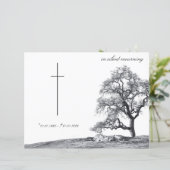 Bei stille Trauer - Baum auf der Wiese (Stehend Vorderseite)