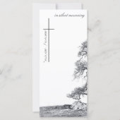 Bei stille Trauer - Baum auf der Wiese (Vorderseite)