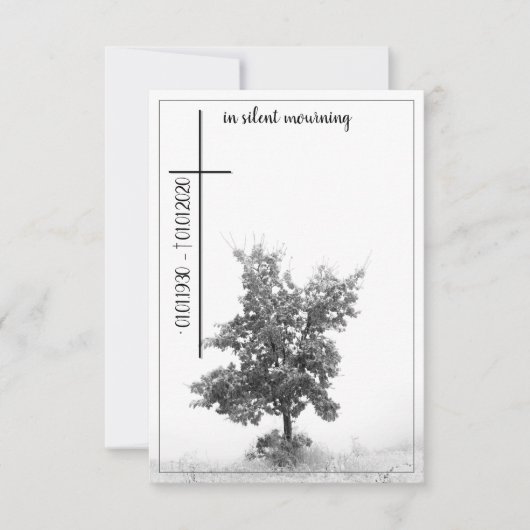 Bei stille Trauer - Baum auf der Wiese 2.0 (Vorderseite)