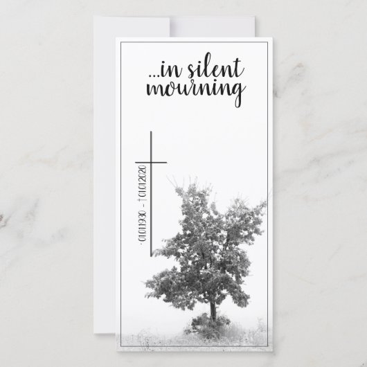 Bei stille Trauer - Baum auf der Wiese 2.0 (Vorderseite)