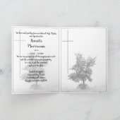 Bei stille Trauer - Baum auf der Wiese 2.0 Karte (Innenseite)