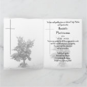 Bei stille Trauer - Baum auf der Wiese 2.0 Karte (Innenseite)