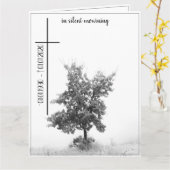 Bei stille Trauer - Baum auf der Wiese 2.0 Karte (Gelbe Blume)