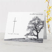 Bei stille Trauer - Baum auf der Wiese Karte (Gelbe Blume)