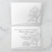 Bei stille Trauer - Baum auf der Wiese Karte (Innenseite)