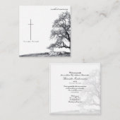 Bei stille Trauer - Baum auf der Wiese Mitteilungskarte (Vorne/Hinten)