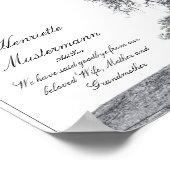 Bei stille Trauer - Baum auf der Wiese Poster (Ecke)