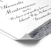 Bei stille Trauer - Baum auf der Wiese Poster (Ecke)