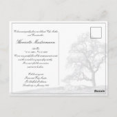 Bei stille Trauer - Baum auf der Wiese Postkarte (Rückseite)