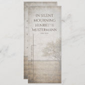 Bei stille Trauer - Vintager Baum auf der Wiese (Vorne/Hinten)