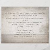 Bei stille Trauer - Vintager Baum auf der Wiese (Rückseite)