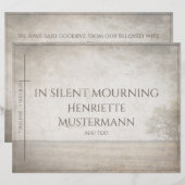 Bei stille Trauer - Vintager Baum auf der Wiese (Vorne/Hinten)