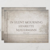 Bei stille Trauer - Vintager Baum auf der Wiese (Vorne/Hinten)