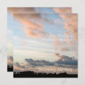 Bei Sunset 3 Friedlich Memorial Service Ankündigun Einladung (Vorne/Hinten)