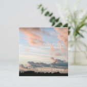 Bei Sunset 3 Friedlich Memorial Service Ankündigun Einladung (Stehend Vorderseite)