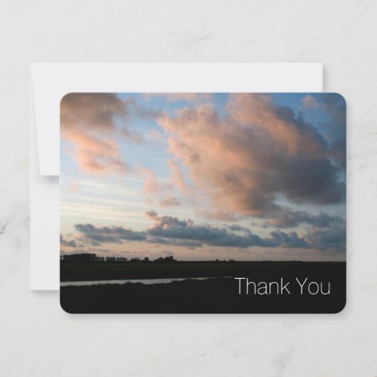 Bei Sunset Friedlich Sky 2 Beileid Vielen Dank Dankeskarte (Vorderseite)
