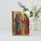 bei uns Postkarte einhalten (Stehend Vorderseite)