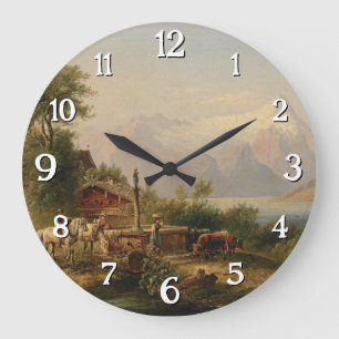 Bei Zell am See - Emil Barbarini Große Wanduhr