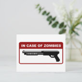 bei Zombies Postkarte (Stehend Vorderseite)