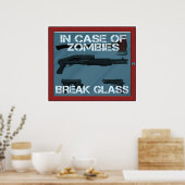 Bei Zombies Scheiben Poster (Küche)
