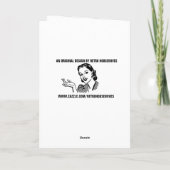 BEI ZUHAUSE CAT MAMA RETRO GREETING CARDS bleibe Karte (Rückseite)