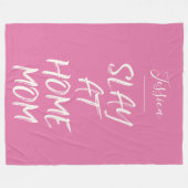 Bei Zuhause Mama liegen Funny Personalisiert Name  Fleecedecke (Vorderseite (Horizontal))