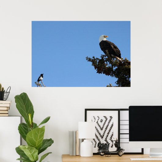 BEIAM Bald Eagle Ignores a Magpie Poster (Heimbüro)