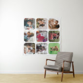 Beibehalten der Foto Collage Quadrat Vorlage runde Wandteppich (Beispiel (Horizontal))