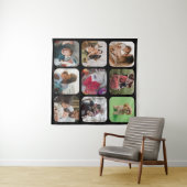 Beibehalten der Foto Collage Quadrat Vorlage runde Wandteppich (Beispiel (Horizontal))