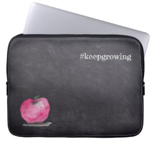 #Beibehalten von Chalkboard mit Apfelmalerei Laptopschutzhülle