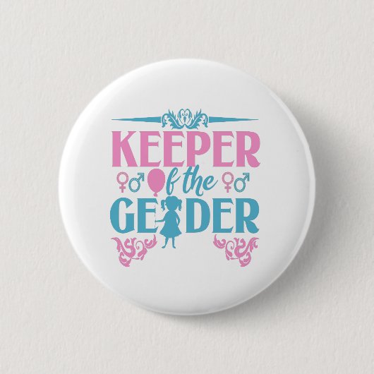 Beibehaltung der Gender Pink und Blue Gender Revea Button (Vorderseite)
