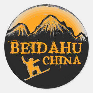 Beidahu China Orangen-Snowboard-Aufkleber Runder Aufkleber