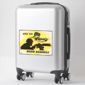 Beide Barrels, Militär und Industrie, Kriegsbemühu Aufkleber (Koffer)