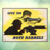 Beide Barrels, Militär und Industrie, Kriegsbemühu Fensteraufkleber (Blatt 3)