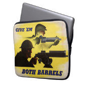 Beide Barrels, Militär und Industrie, Kriegsbemühu Laptopschutzhülle (Vorderseite Links)