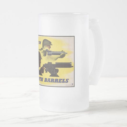 Beide Barrels, Militär und Industrie, Kriegsbemühu Mattglas Bierglas (VorderseiteRechts)