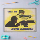 Beide Barrels, Militär und Industrie, Kriegsbemühu Seidenpapier (Basteln)