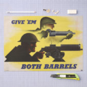 Beide Barrels, Militär und Industrie, Kriegsbemühu Seidenpapier (Handwerk)