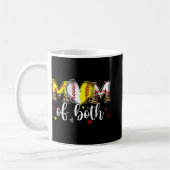 Beide Baseball Softball Herz Leopard Mütter Da Kaffeetasse (Links)